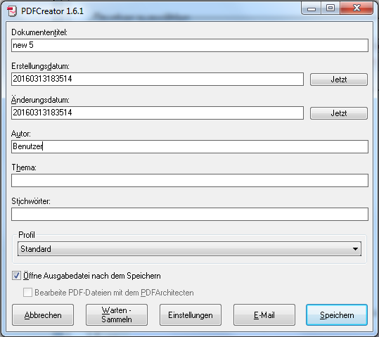 PDFCreator-Druckdialog